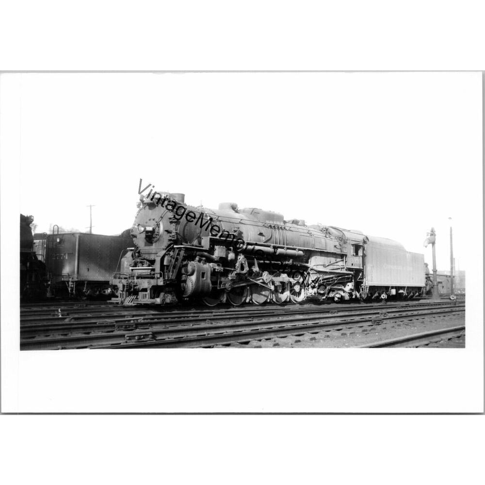 Vitg Chesapeake & Ohio Railroad C O 3030 Steam Locomotive Real Photo T2-657